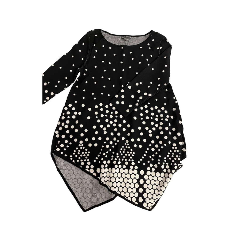 Chelsea & Theodore Black and White Polka Dot Blouse